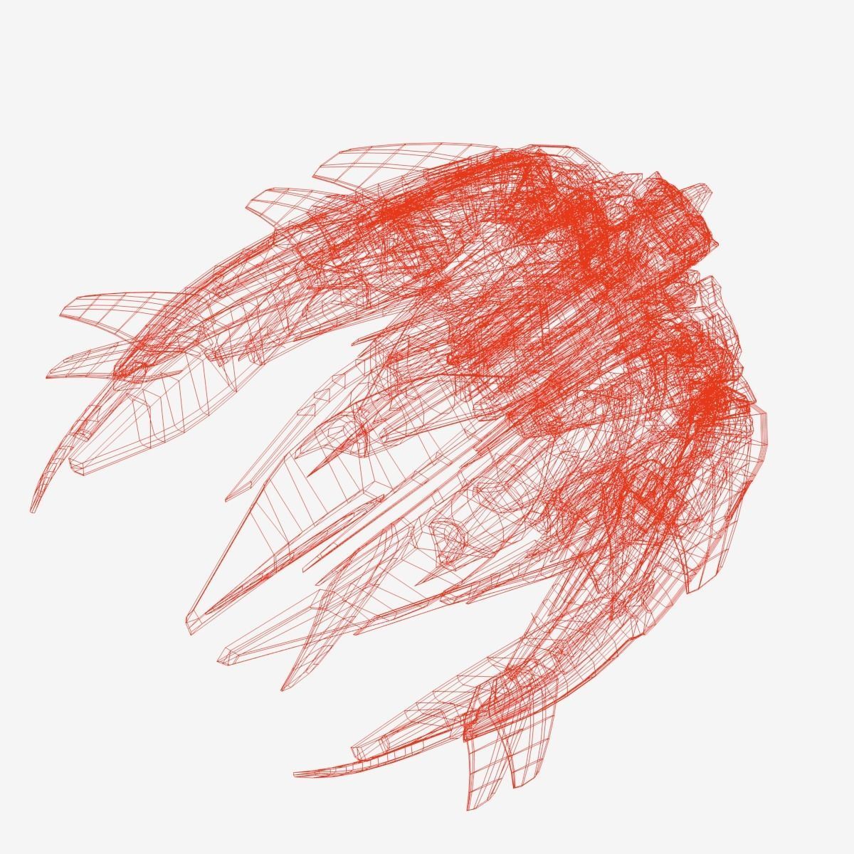 Alien Spaceship Low-poly 3D model_11