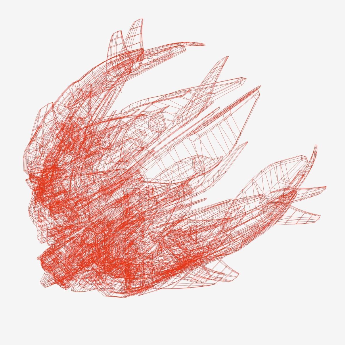 Alien Spaceship Low-poly 3D model_8