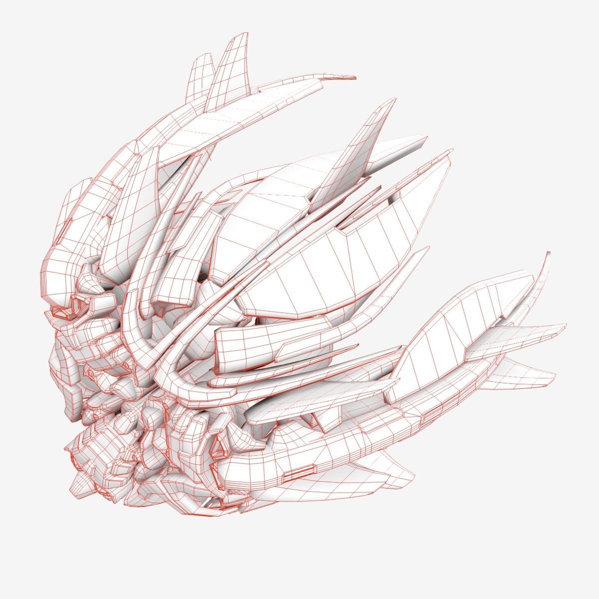 Alien Spaceship Low-poly 3D model_16