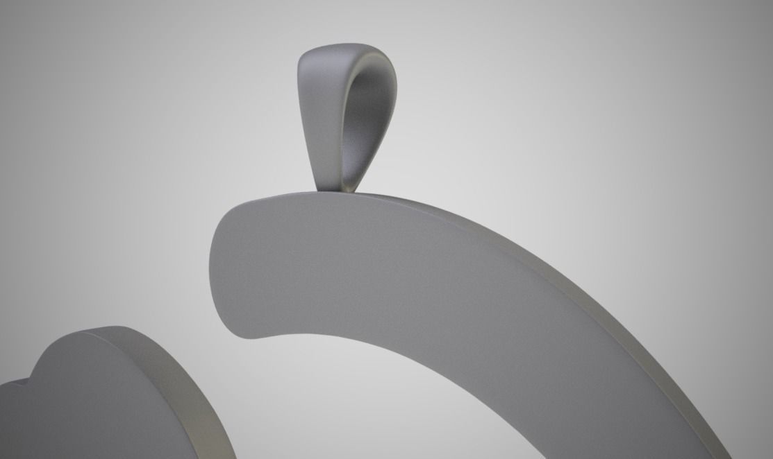 Monkey Pendant 3D print model_4