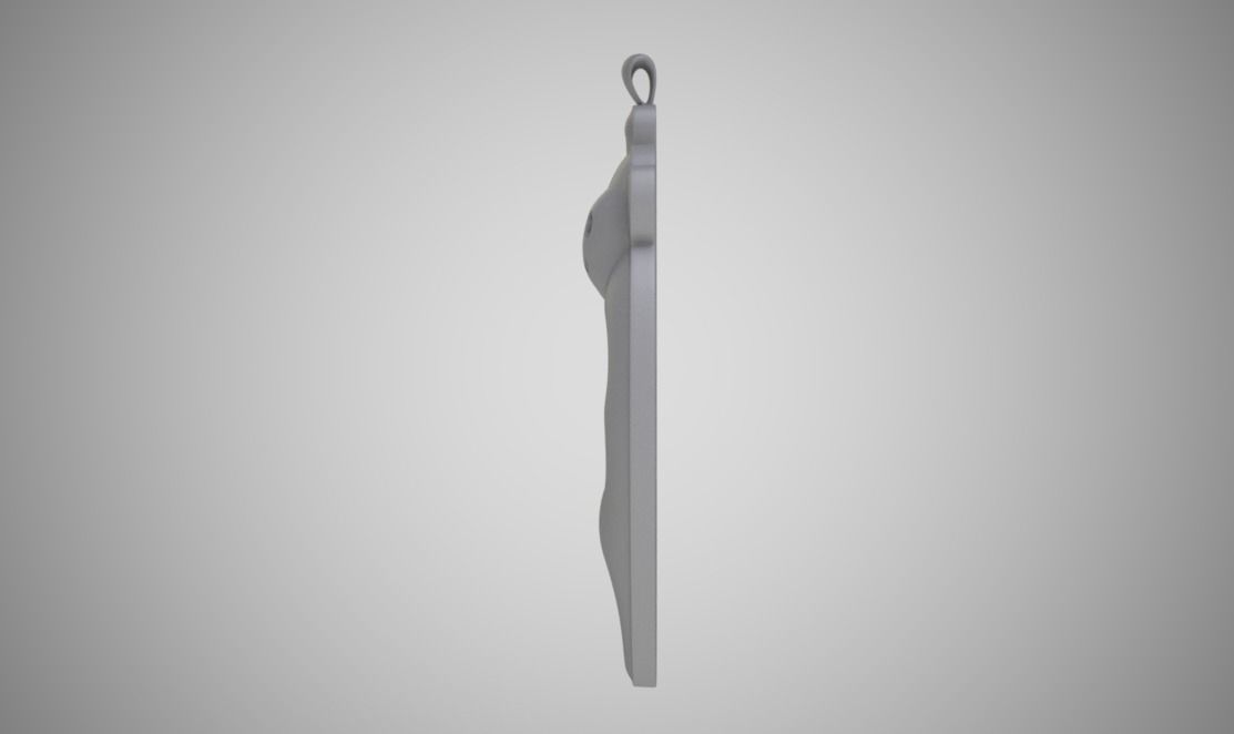 Monkey Pendant 3D print model_3