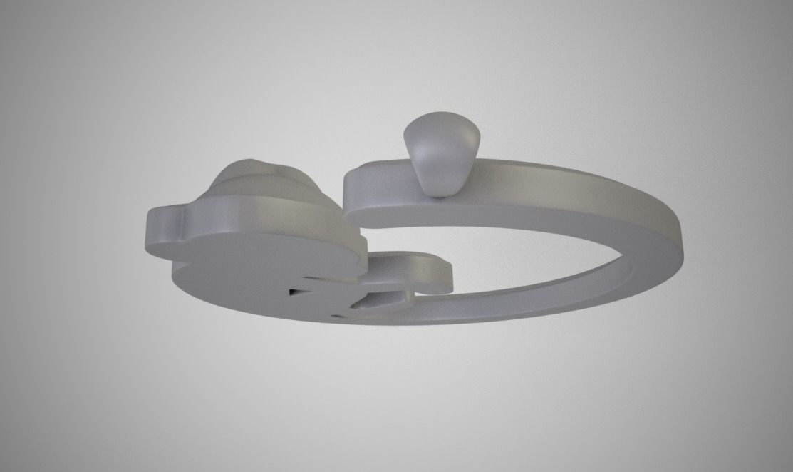 Monkey Pendant 3D print model_5