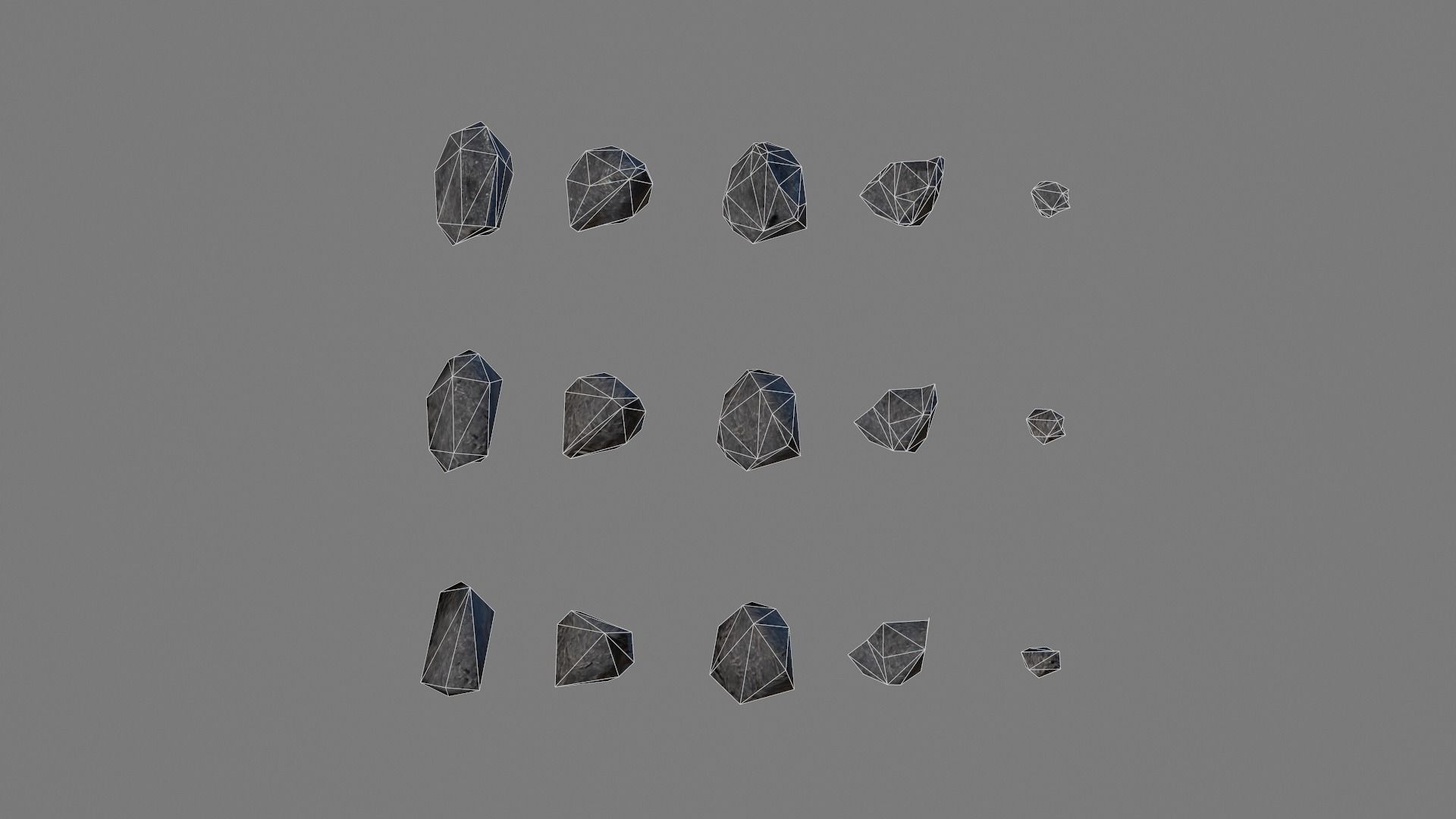 Small low poly rocks Free low-poly 3D model_3