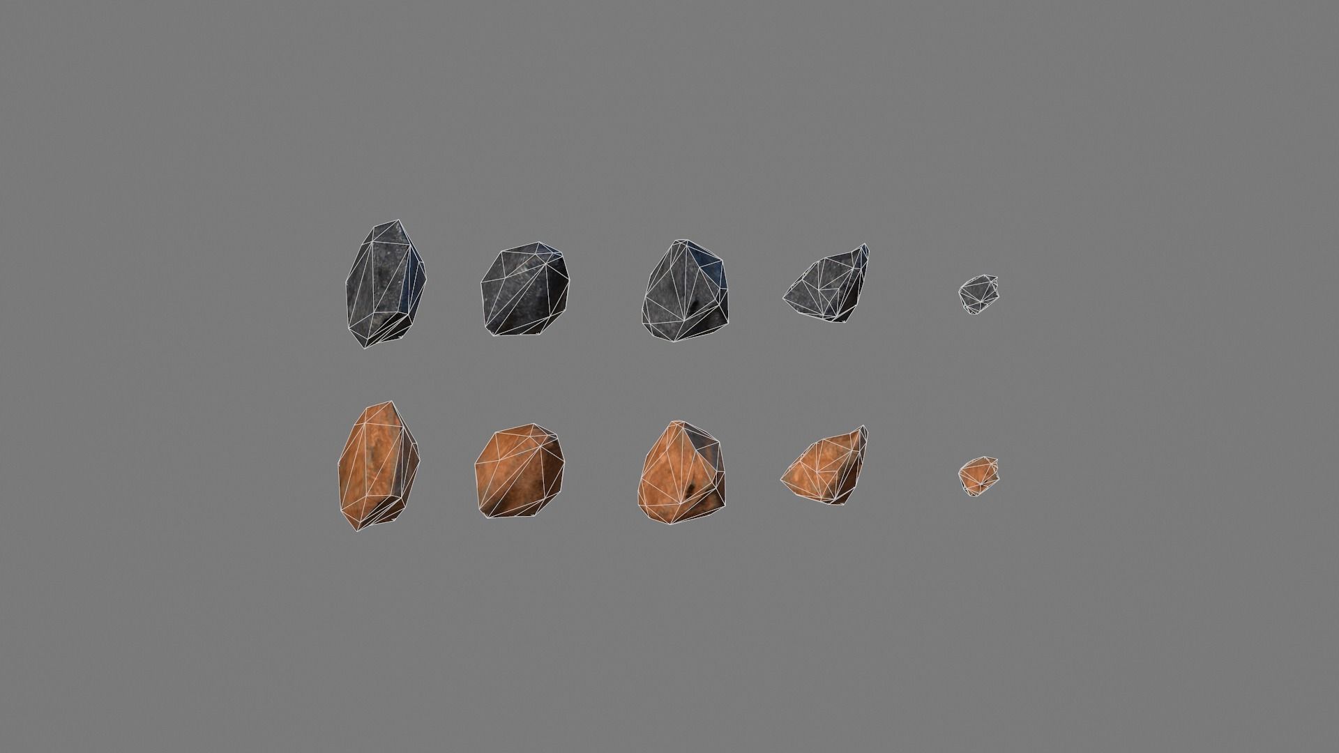 Small low poly rocks Free low-poly 3D model_2
