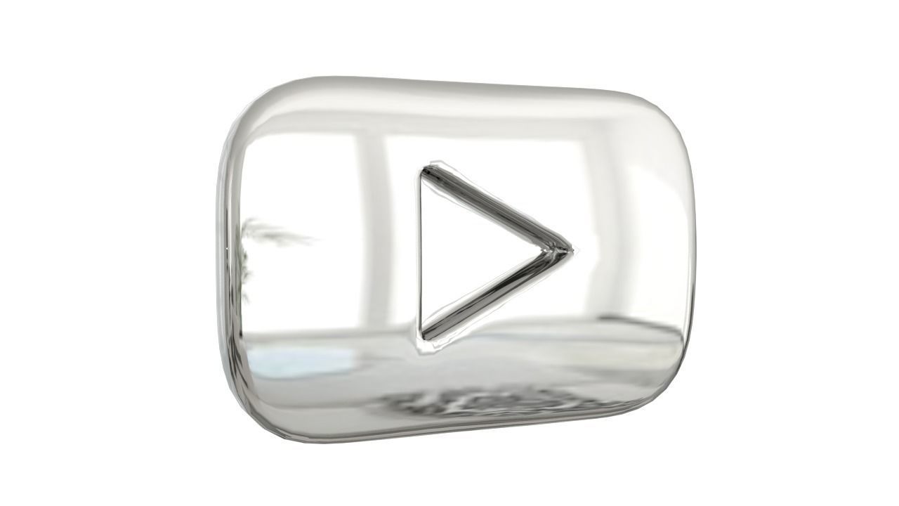 Youtube Button 01 Low-poly 3D model_2