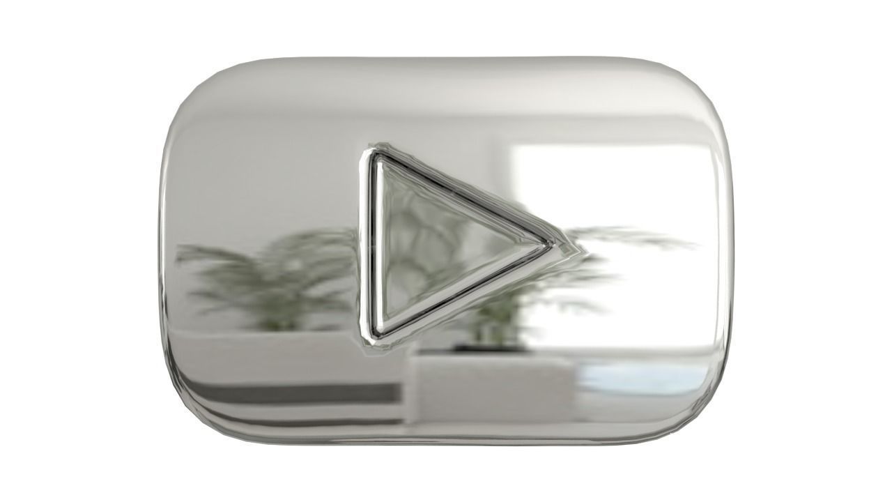 Youtube Button 01 Low-poly 3D model_4