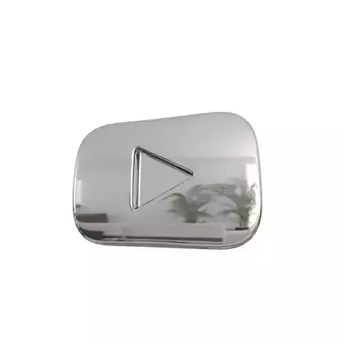 Youtube Button 01 Low-poly 3D model
