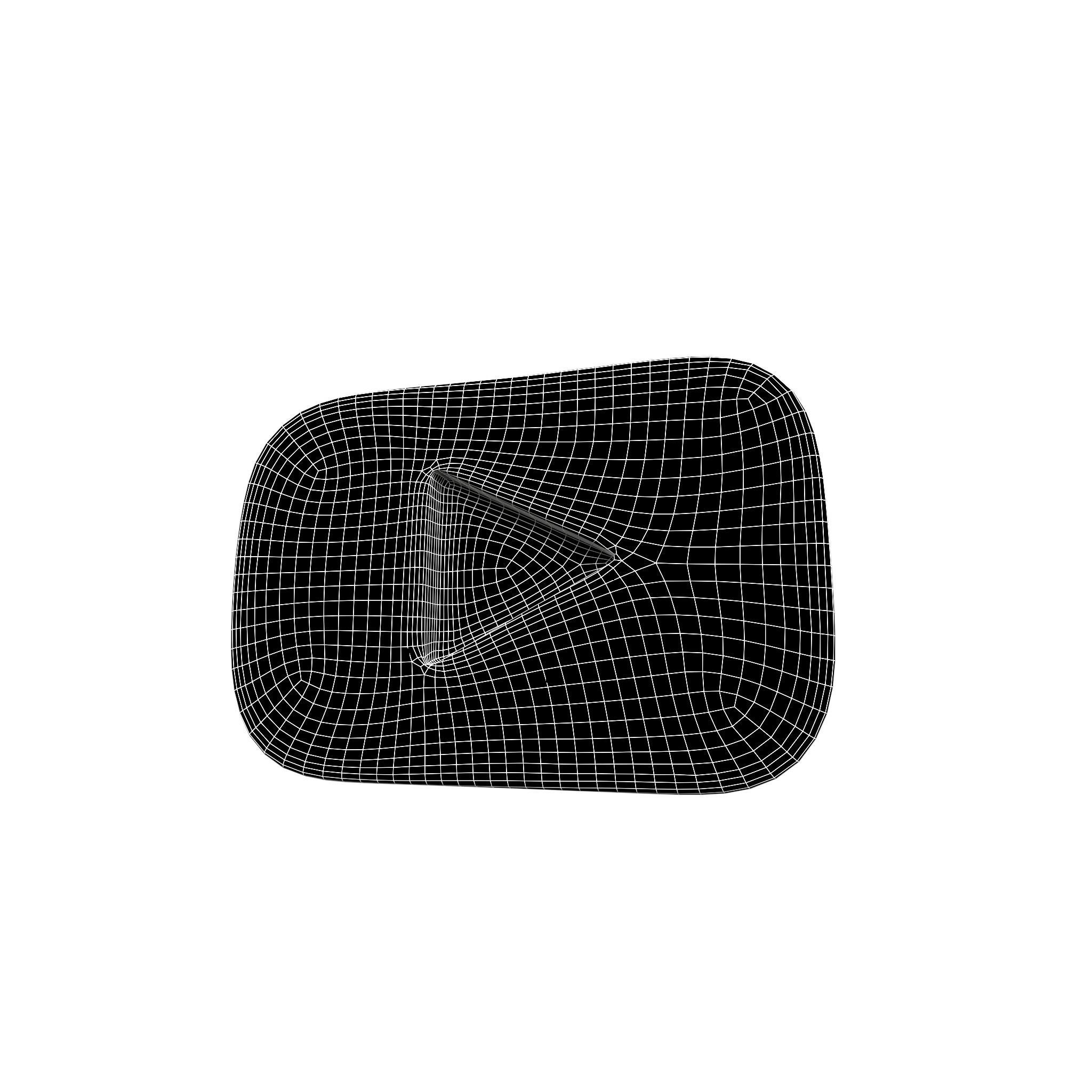 Youtube Button 01 Low-poly 3D model_5