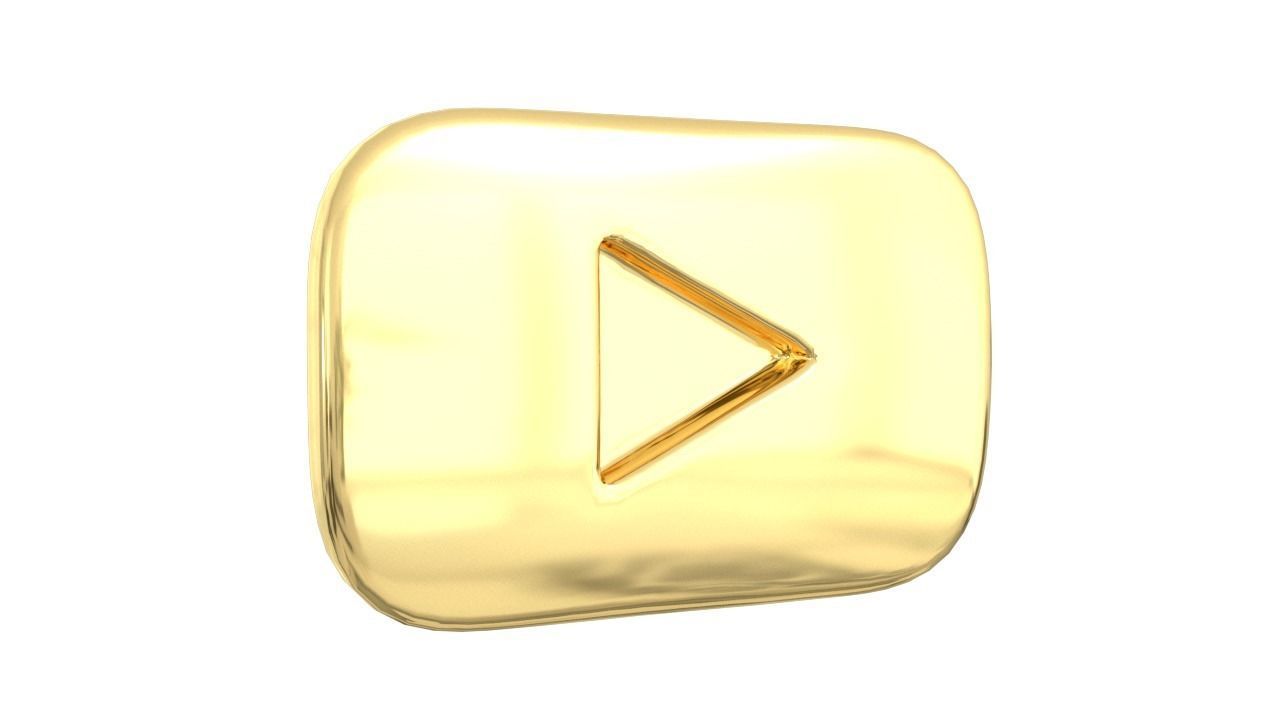 Youtube Button 02 Low-poly 3D model_2