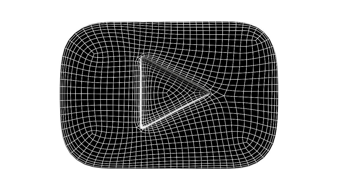 Youtube Button 02 Low-poly 3D model_8