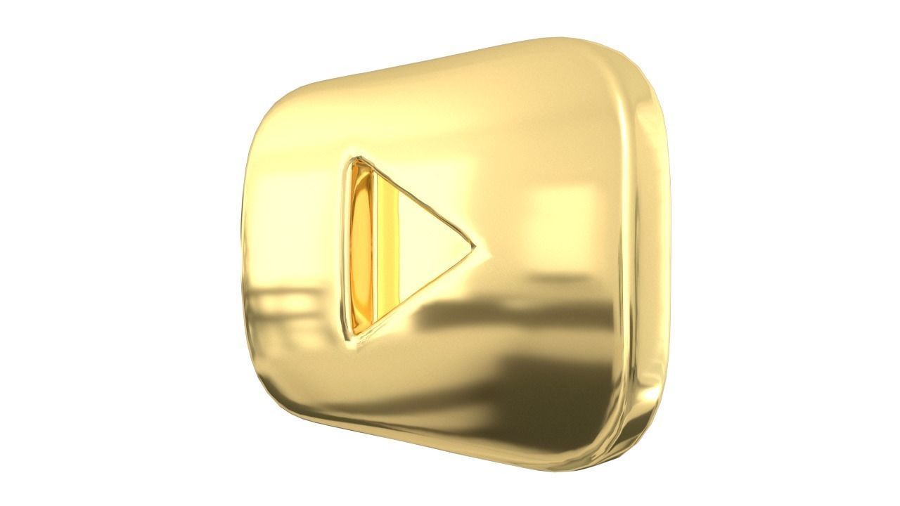Youtube Button 02 Low-poly 3D model_3