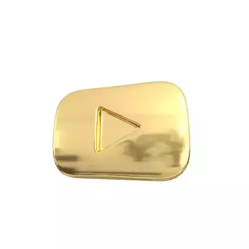 Youtube Button 02 Low-poly 3D model