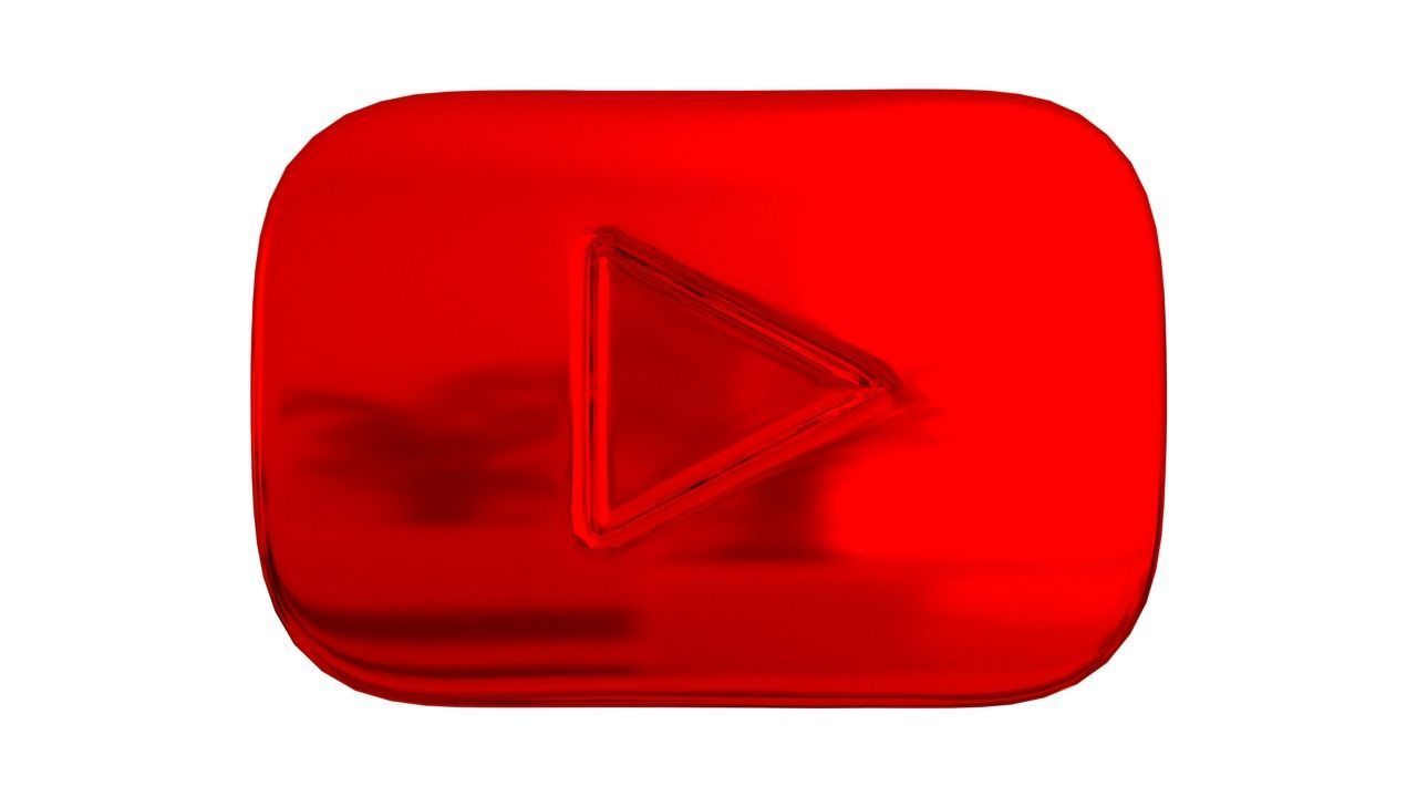 Youtube Button 03 Low-poly 3D model_4