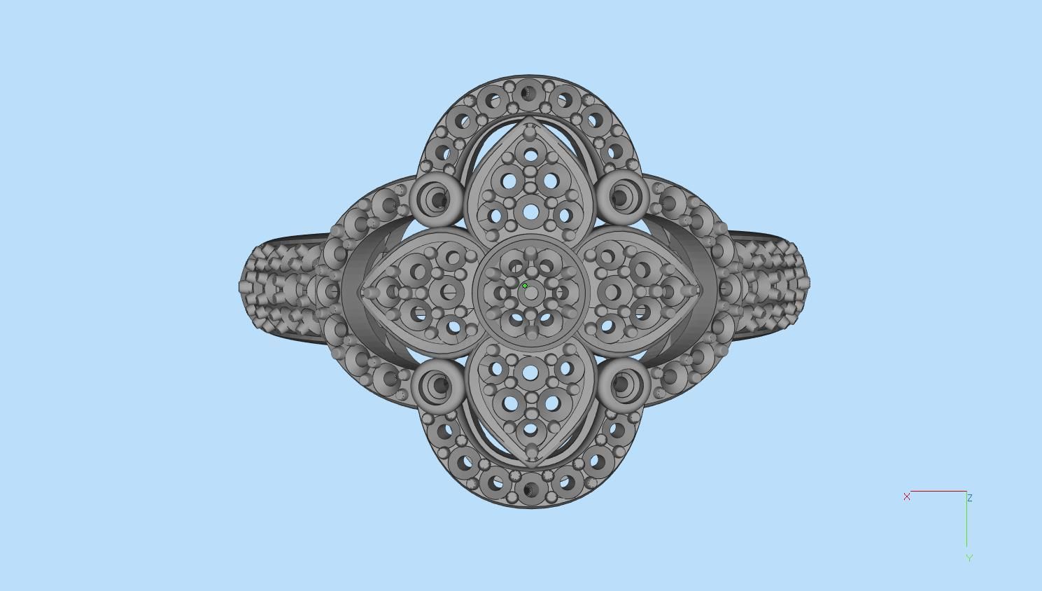 ring woman 3D print model_8