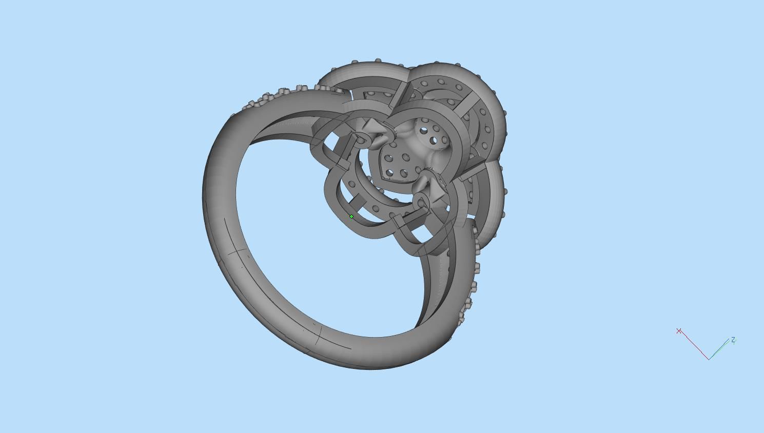 ring woman 3D print model_11