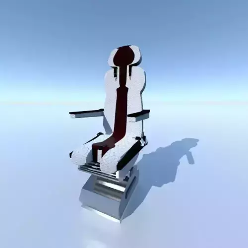 Aircraft Airplane Pilot Seat Chair V2 Low-poly 3D model