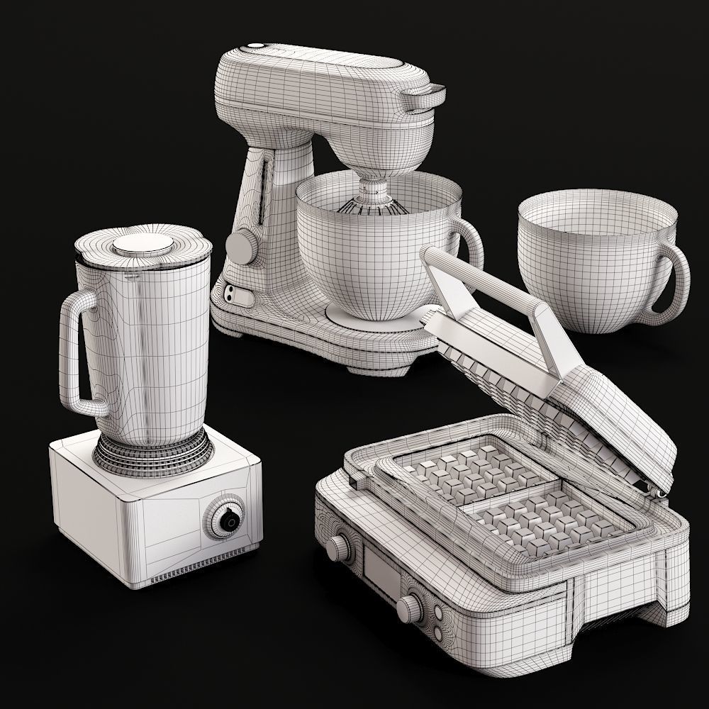 kitchen appliances BORK 3D model_2