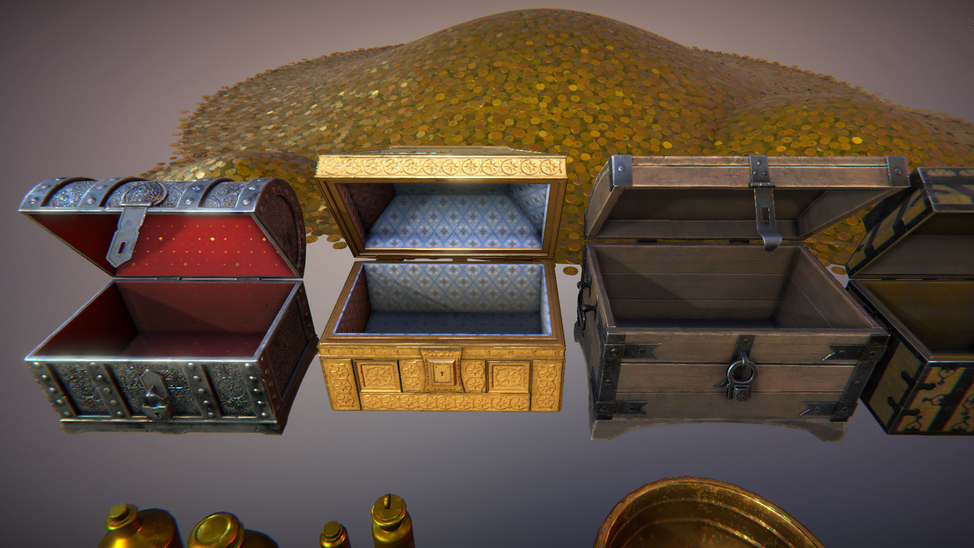 Treasury game ready Low-poly 3D model_4