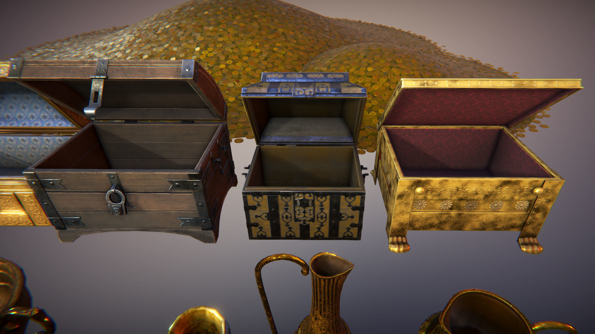 Treasury game ready Low-poly 3D model_5