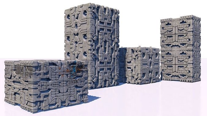 Aztec stones 3D model