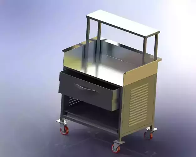 SS 304 Work Table with Overhead Shelf