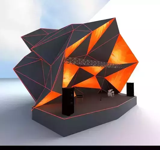 The scene of the triangles