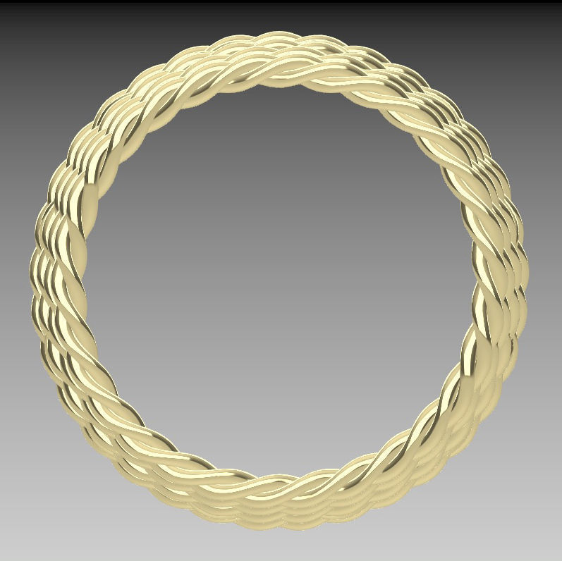 Rope ring model part 3D print model_4
