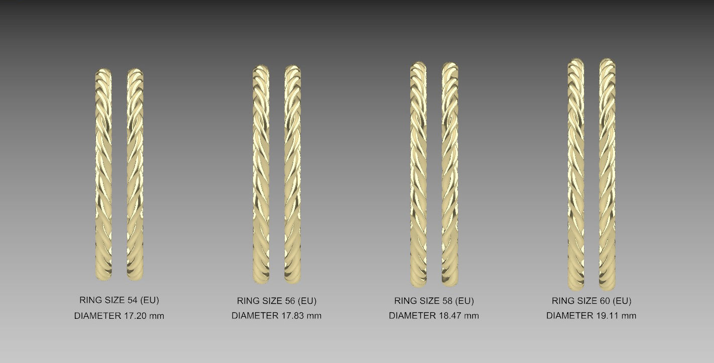 Rope ring model part 3D print model_1