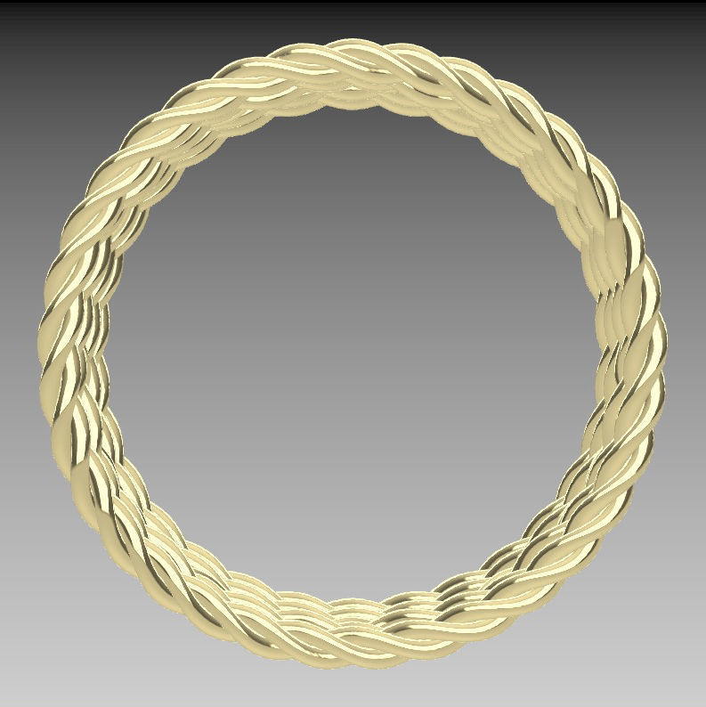 Rope ring model part 3D print model_3
