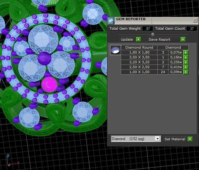 Symmetric flower ring  3D print model_3