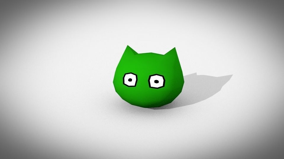 Low-poly monster ball Free low-poly 3D model_1