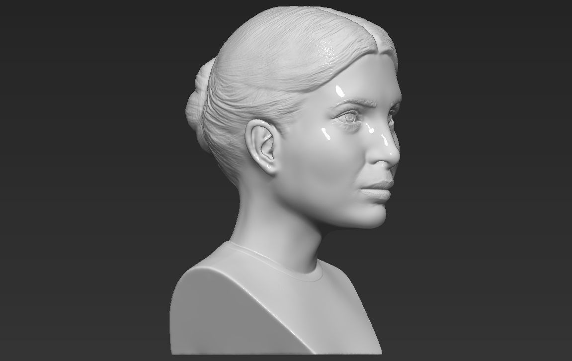 Donald Melania Ivanka Trump busts ready full color 3D printing 3D Model Collection_51