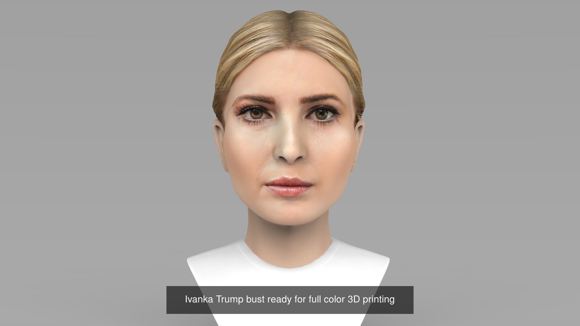 Donald Melania Ivanka Trump busts ready full color 3D printing 3D Model Collection_4