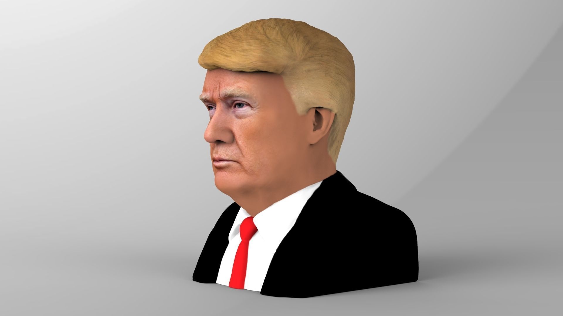 Donald Melania Ivanka Trump busts ready full color 3D printing 3D Model Collection_6