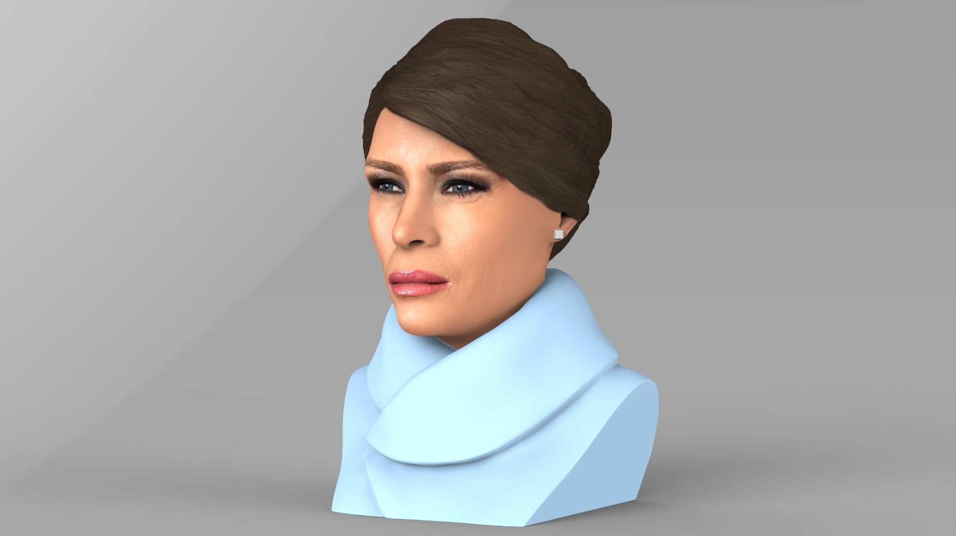 Donald Melania Ivanka Trump busts ready full color 3D printing 3D Model Collection_23