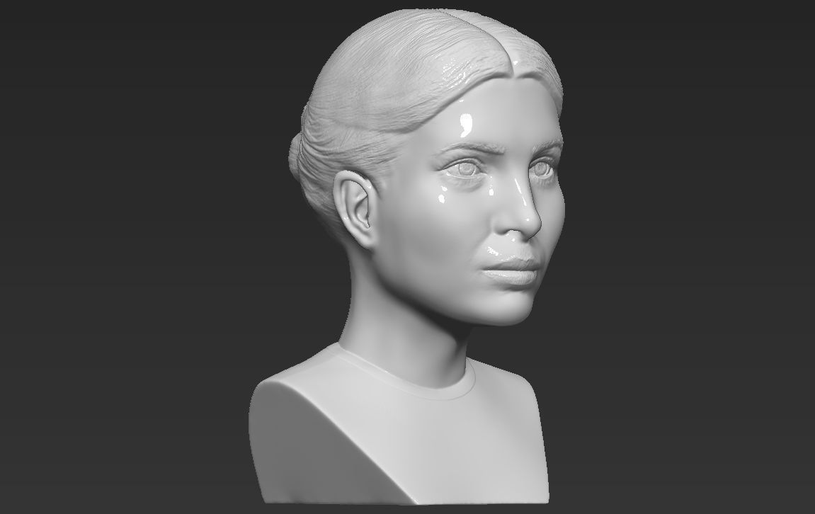 Donald Melania Ivanka Trump busts ready full color 3D printing 3D Model Collection_54
