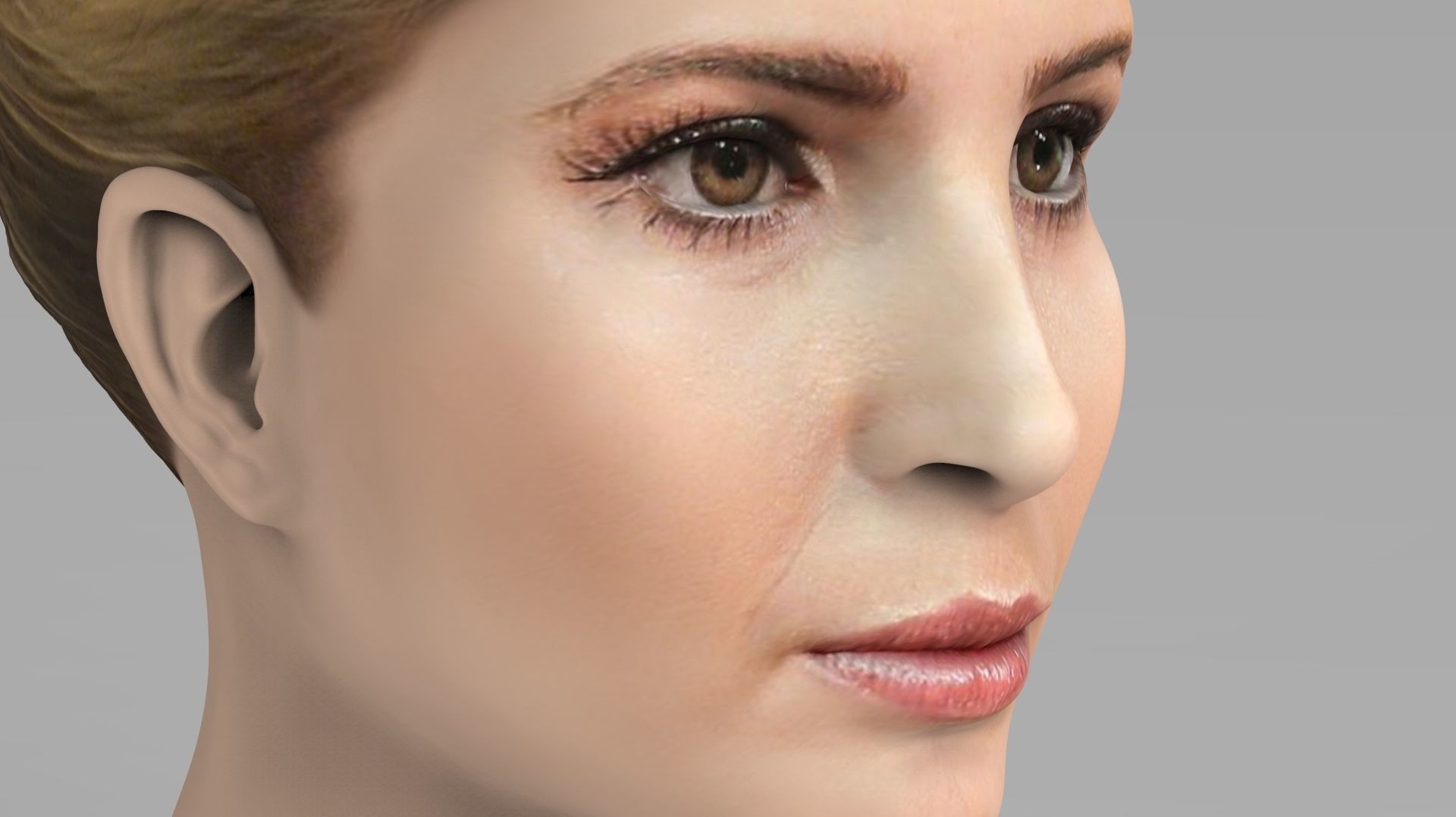 Donald Melania Ivanka Trump busts ready full color 3D printing 3D Model Collection_46