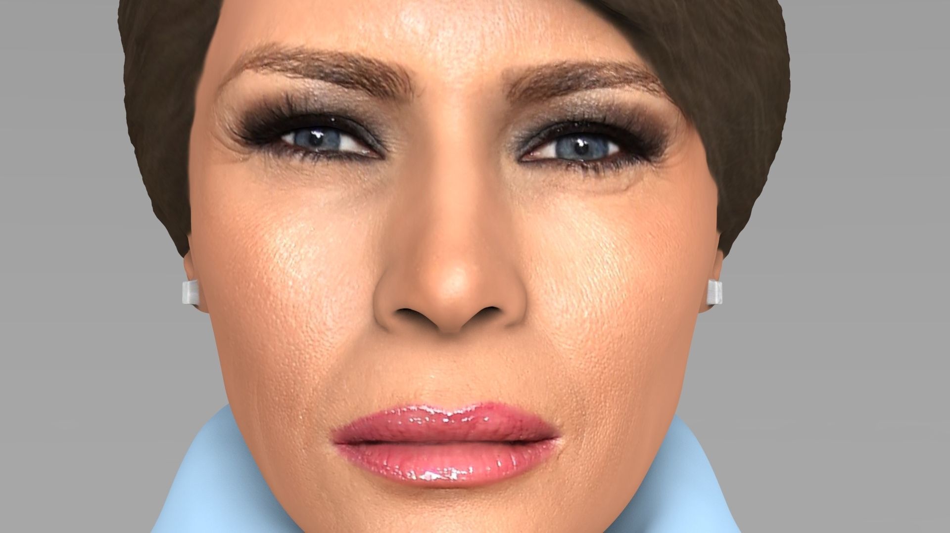 Donald Melania Ivanka Trump busts ready full color 3D printing 3D Model Collection_26