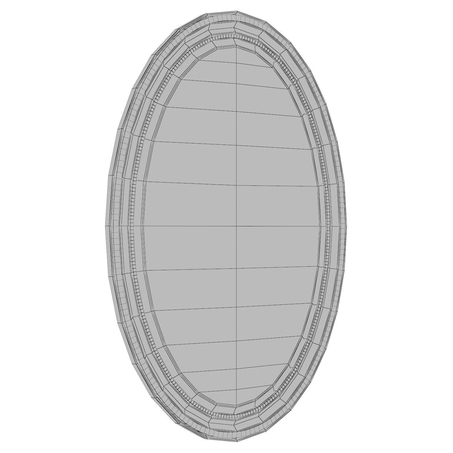 Oval Metallic Accent Mirror ROSP3525 3D model_2