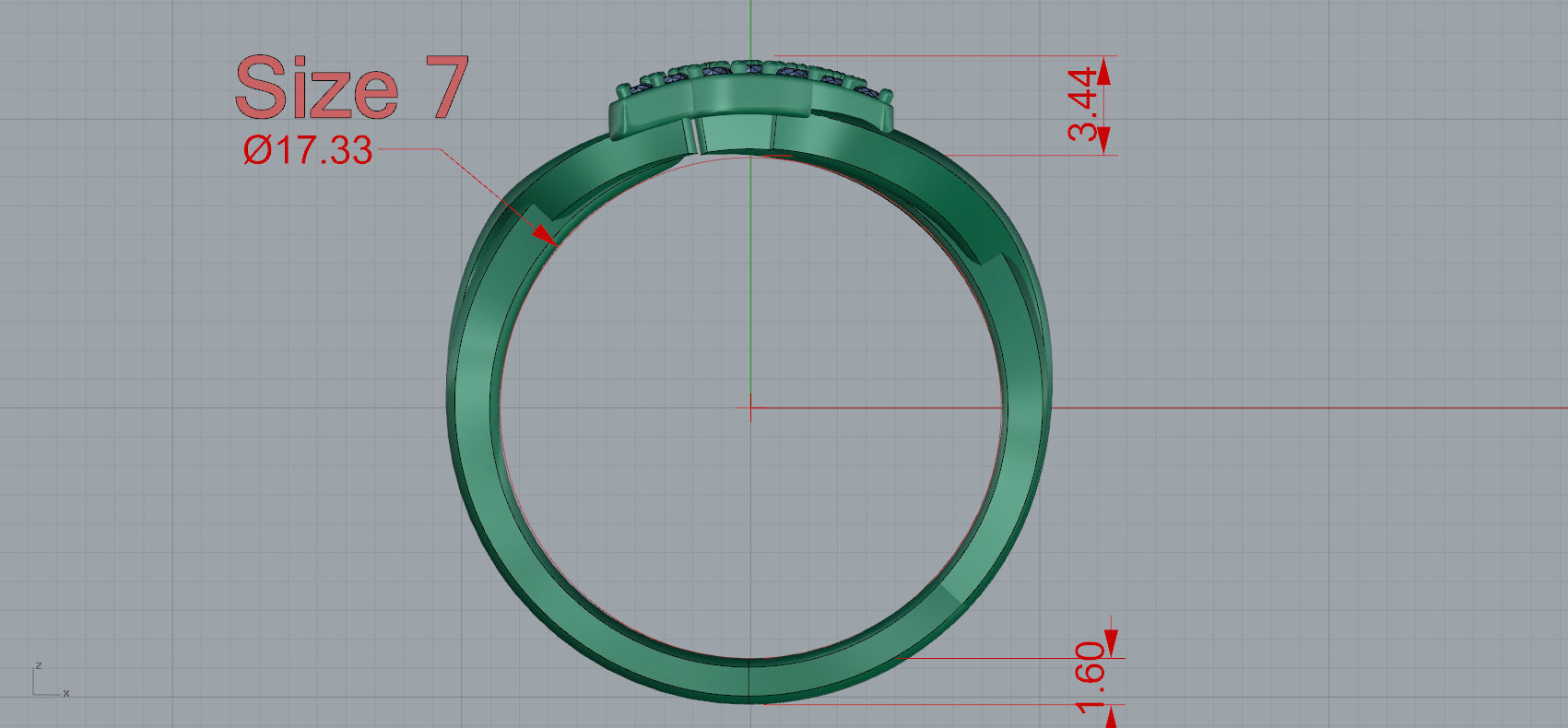 Christmas Tree Ring 3D print model_6