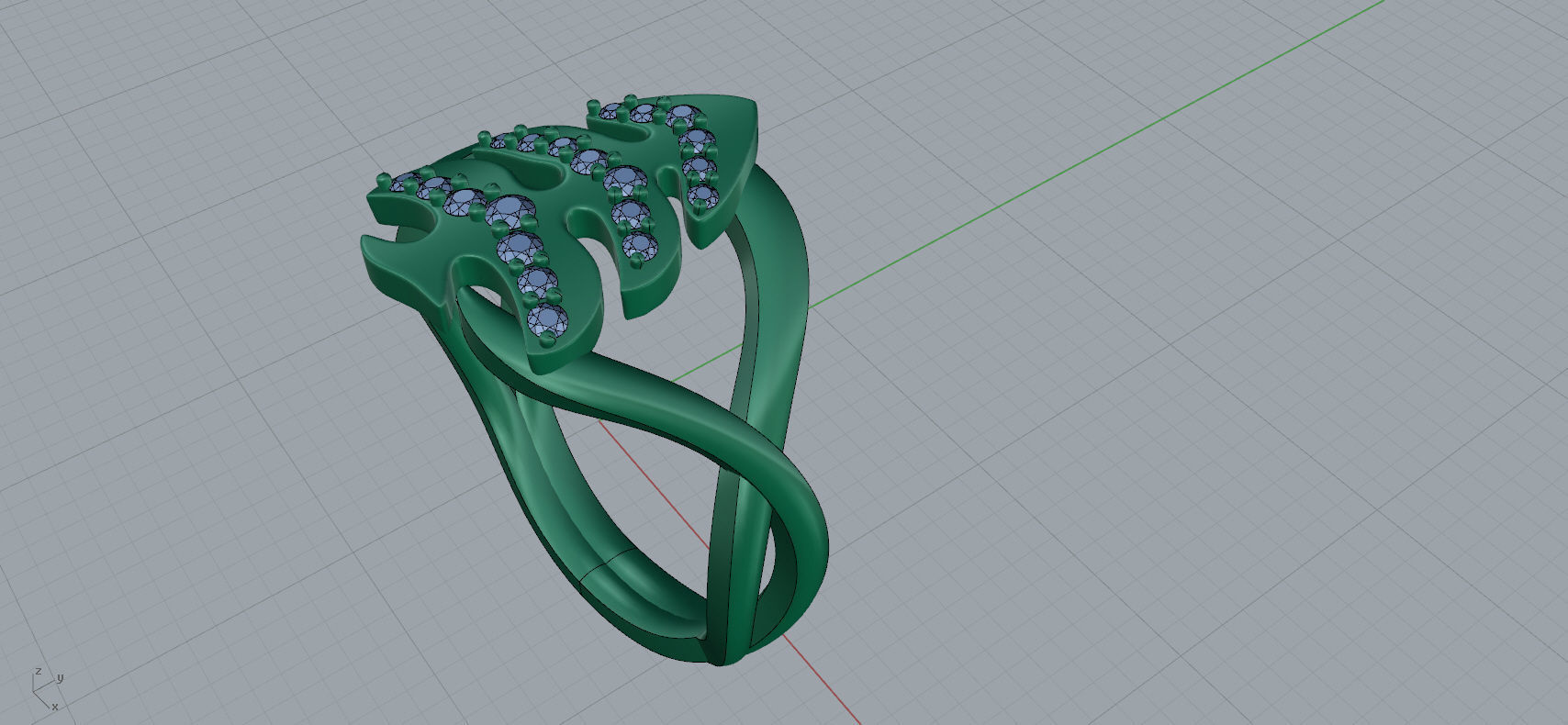Christmas Tree Ring 3D print model_3