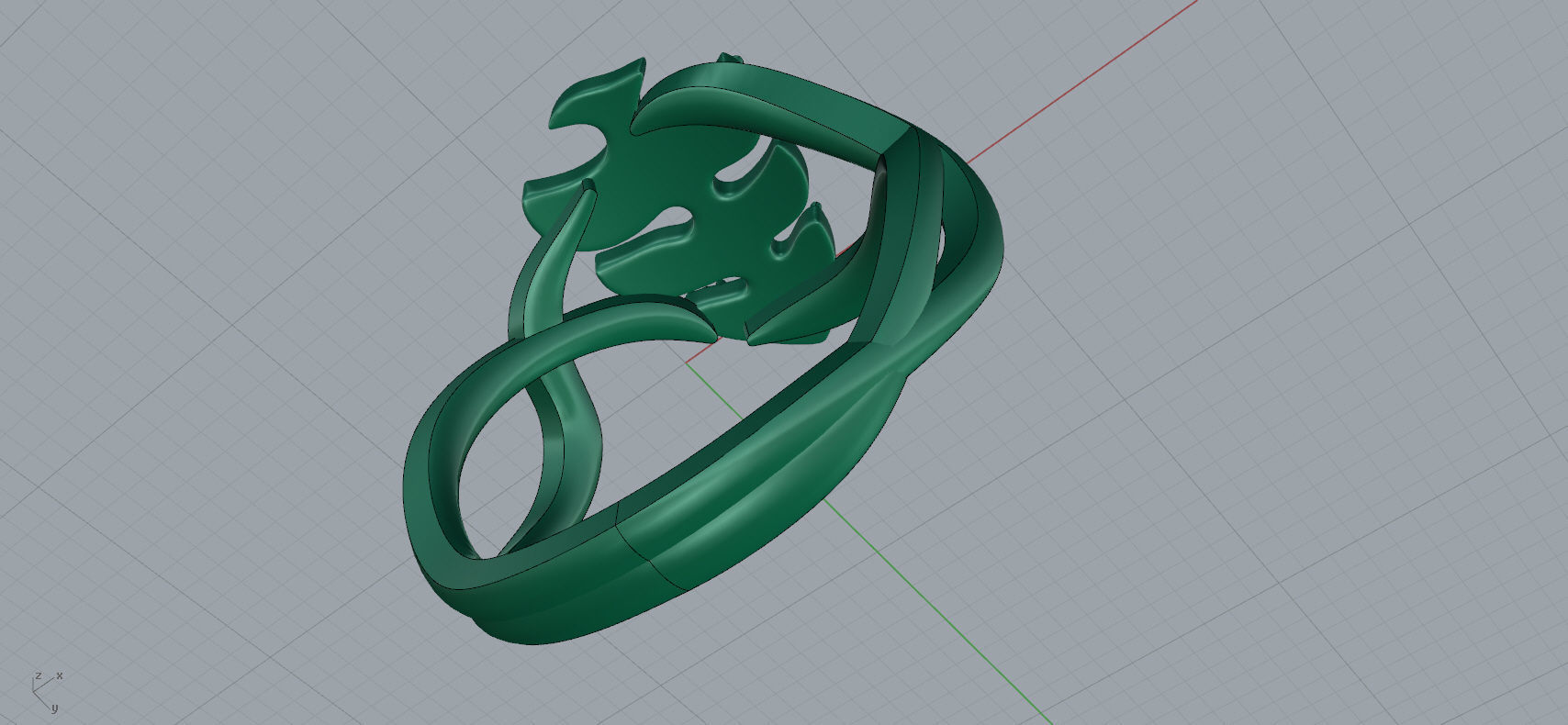 Christmas Tree Ring 3D print model_2