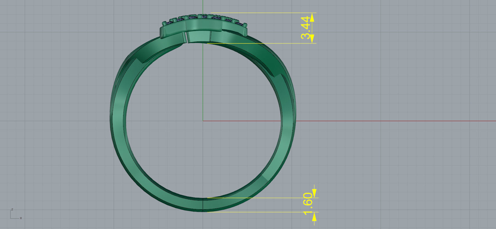 Christmas Tree Ring 3D print model_4