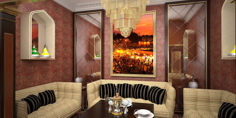 Morrocan Restaurant with VIP Room 3D model_4