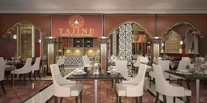 Morrocan Restaurant with VIP Room 3D model