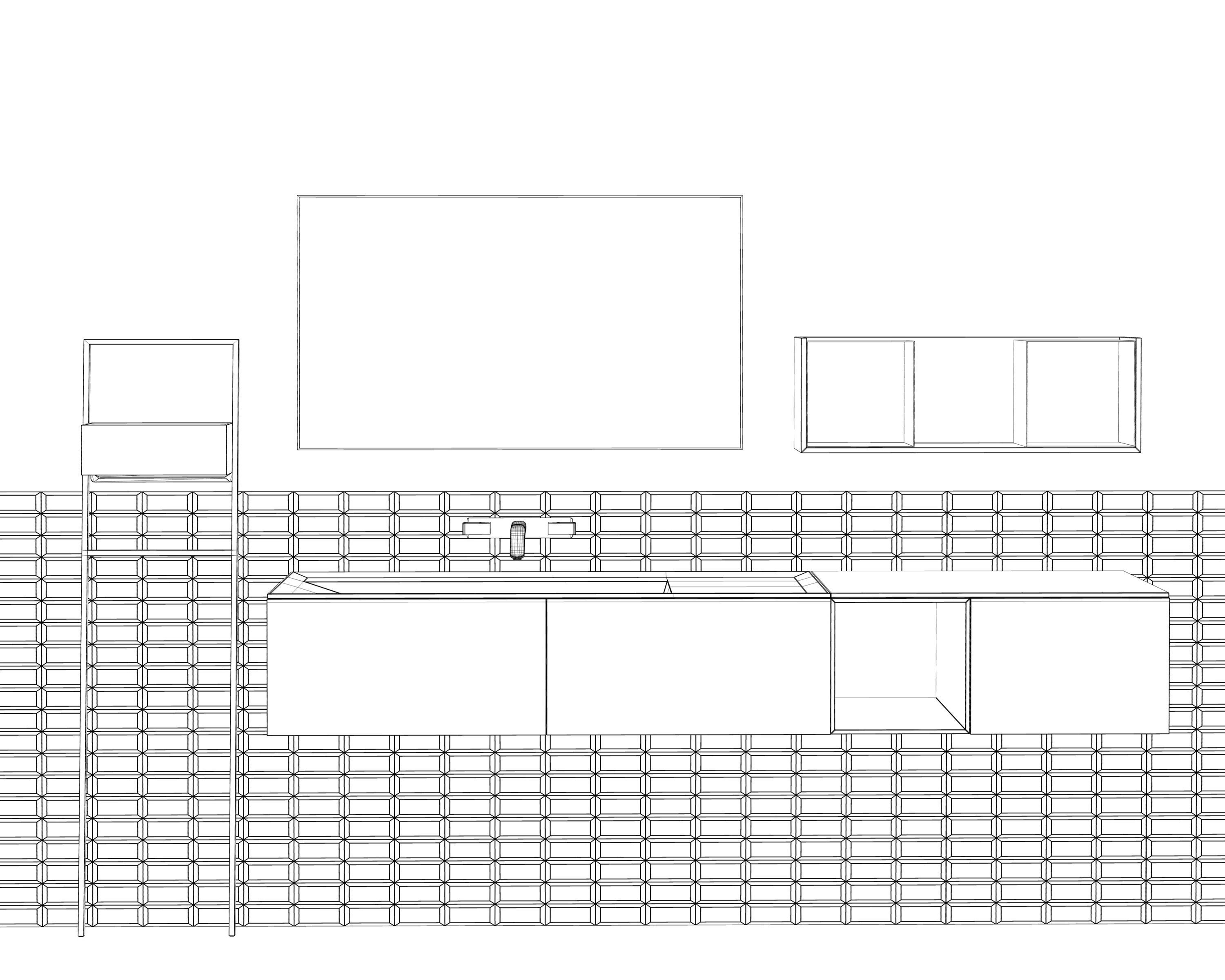 Bathroom cabinet  3D model_4