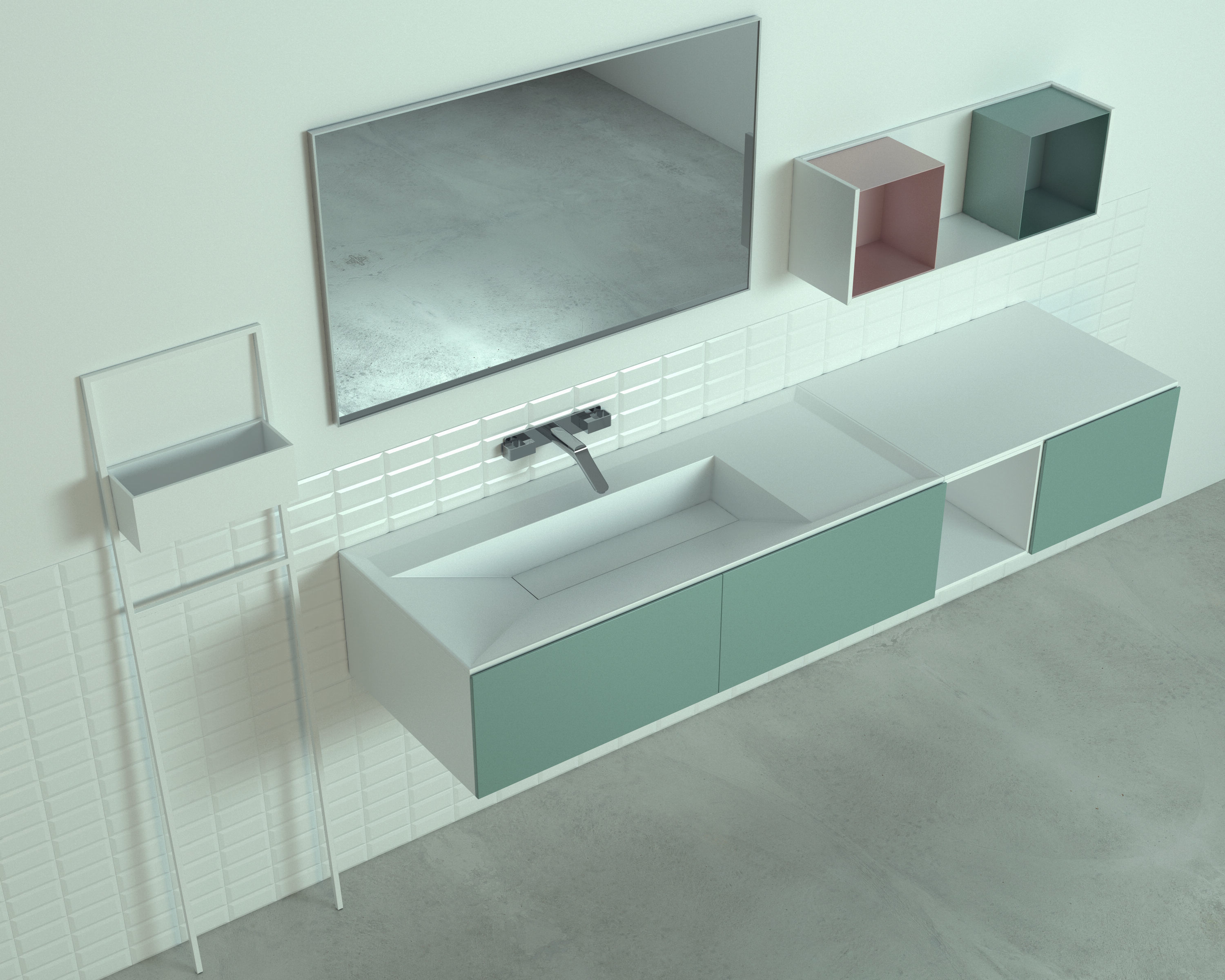 Bathroom cabinet  3D model_1