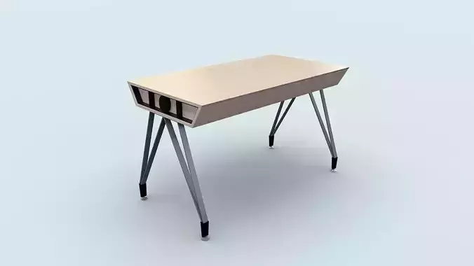 Modern Study Table 3D model