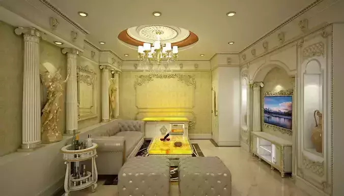 Karaoke Room with Classical Touch 3D model