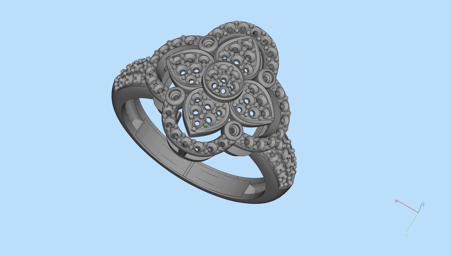  ring earrings 3D print model_28